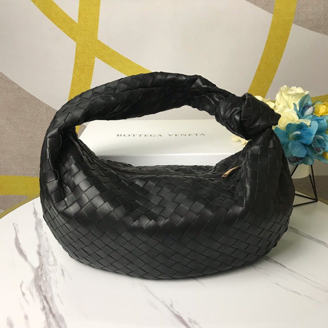 Bottega Veneta BV Jodie Small Bag In Black Intrecciato Lambskin