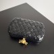 Bottega Veneta Knot Minaudiere Clutch In Black Foulard Intreccio Leather