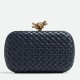 Bottega Veneta Knot Minaudiere Clutch In Space Intrecciato Lambskin