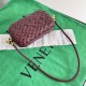 Bottega Veneta Knot Minaudiere On Strap In Barolo Foulard Intreccio