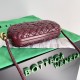 Bottega Veneta Knot Minaudiere On Strap In Barolo Foulard Intreccio