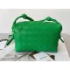 Bottega Veneta Loop Mini Bag In Green Intrecciato Lambskin