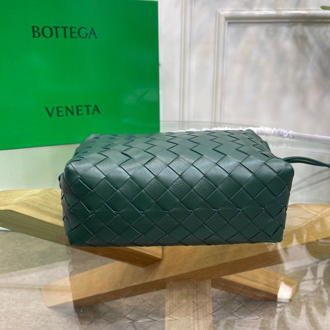 Bottega Veneta Loop Small Bag In Raintree Intrecciato Lambskin