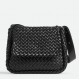 Bottega Veneta Cobble Small Bag in Black Intrecciato Leather