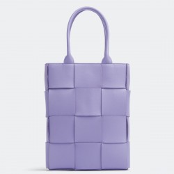 Bottega Veneta Cassette Mini Tote Bag In Lilas Lambskin