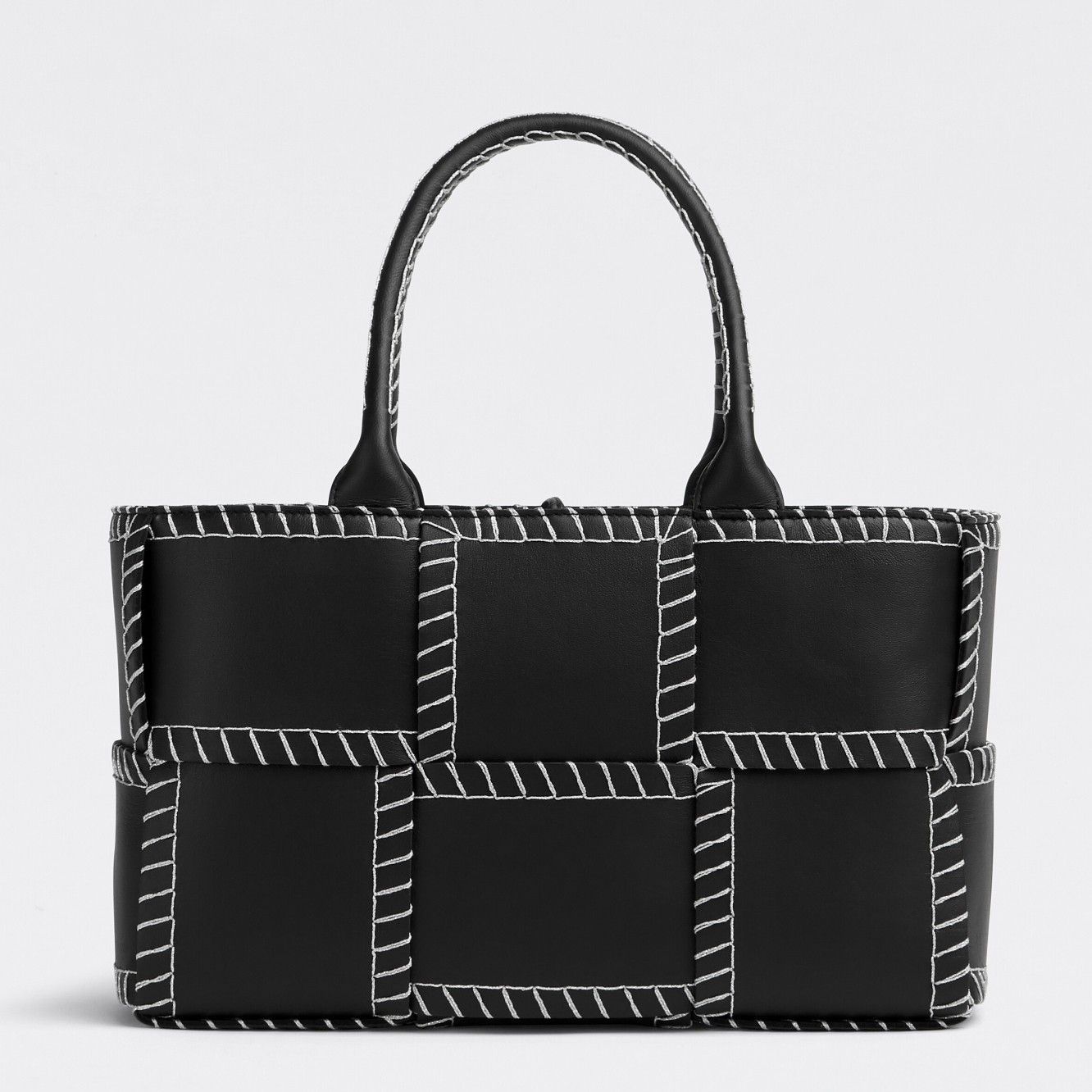 Bottega Veneta Arco Small Tote with White Overlock Stitching