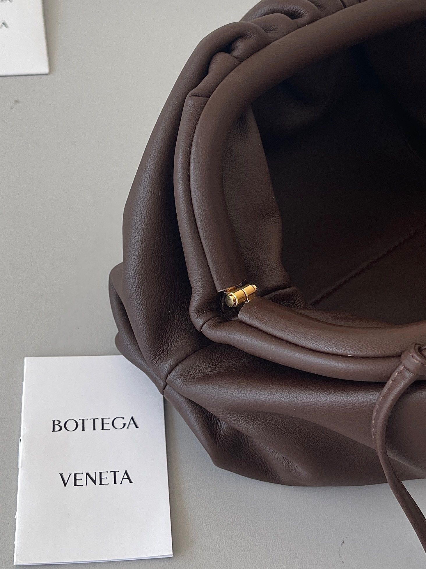 Bottega Veneta Mini Pouch with Strap in Fondant Calfskin