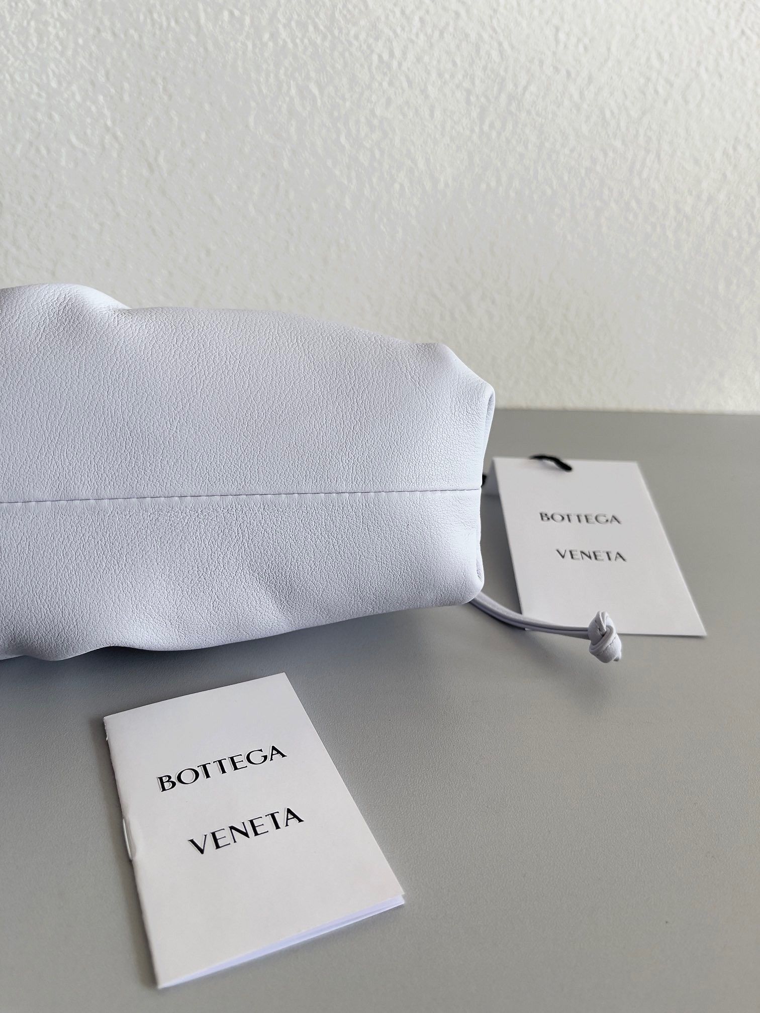 Bottega Veneta Mini Pouch with Strap in Mirth Washed Calfskin