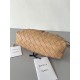 Bottega Veneta Mini Pouch with Strap in Almond Intrecciato Lambskin