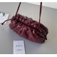 Bottega Veneta Mini Pouch with Strap in Bordeaux Intrecciato Lambskin