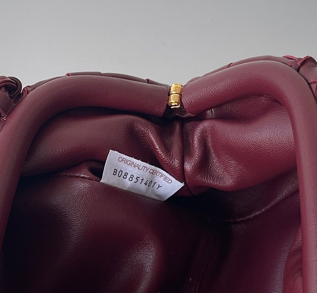 Bottega Veneta Mini Pouch with Strap in Bordeaux Intrecciato Lambskin