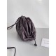 Bottega Veneta Mini Pouch with Strap in Grape Intrecciato Lambskin