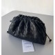 Bottega Veneta Mini Pouch with Strap in Black Intrecciato Lambskin