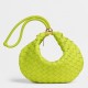 Bottega Veneta Turn Bag In Acid Kiwi Intrecciato Lambskin