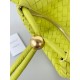 Bottega Veneta Turn Bag In Acid Kiwi Intrecciato Lambskin