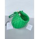 Bottega Veneta Turn Bag In Green Intrecciato Lambskin