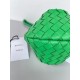 Bottega Veneta Turn Bag In Green Intrecciato Lambskin