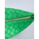 Bottega Veneta Turn Bag In Green Intrecciato Lambskin