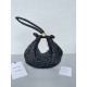 Bottega Veneta Turn Bag In Black Intrecciato Lambskin