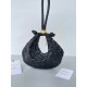 Bottega Veneta Turn Bag In Black Intrecciato Lambskin