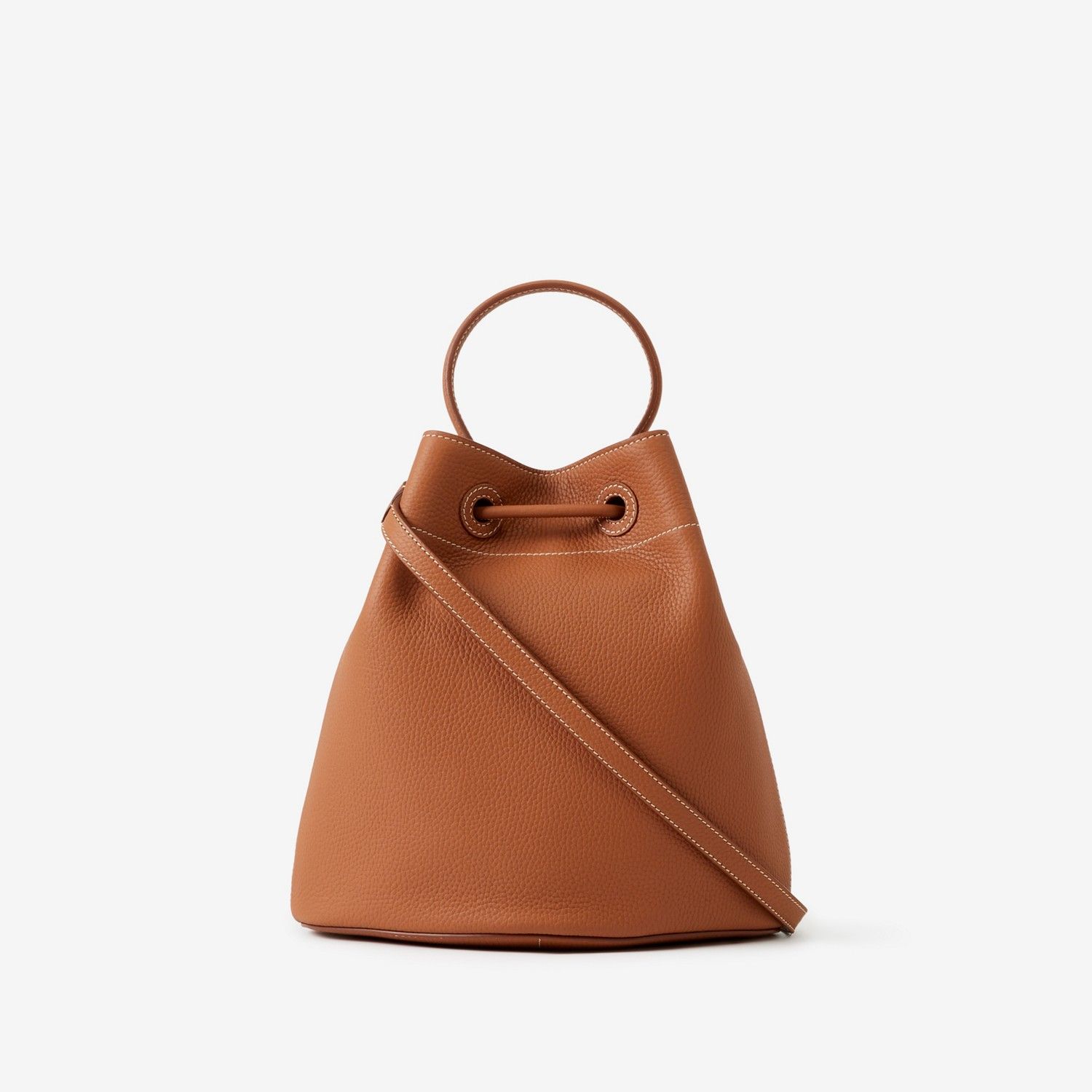 Burberry Small TB Bucket Bag Warm Russet Brown