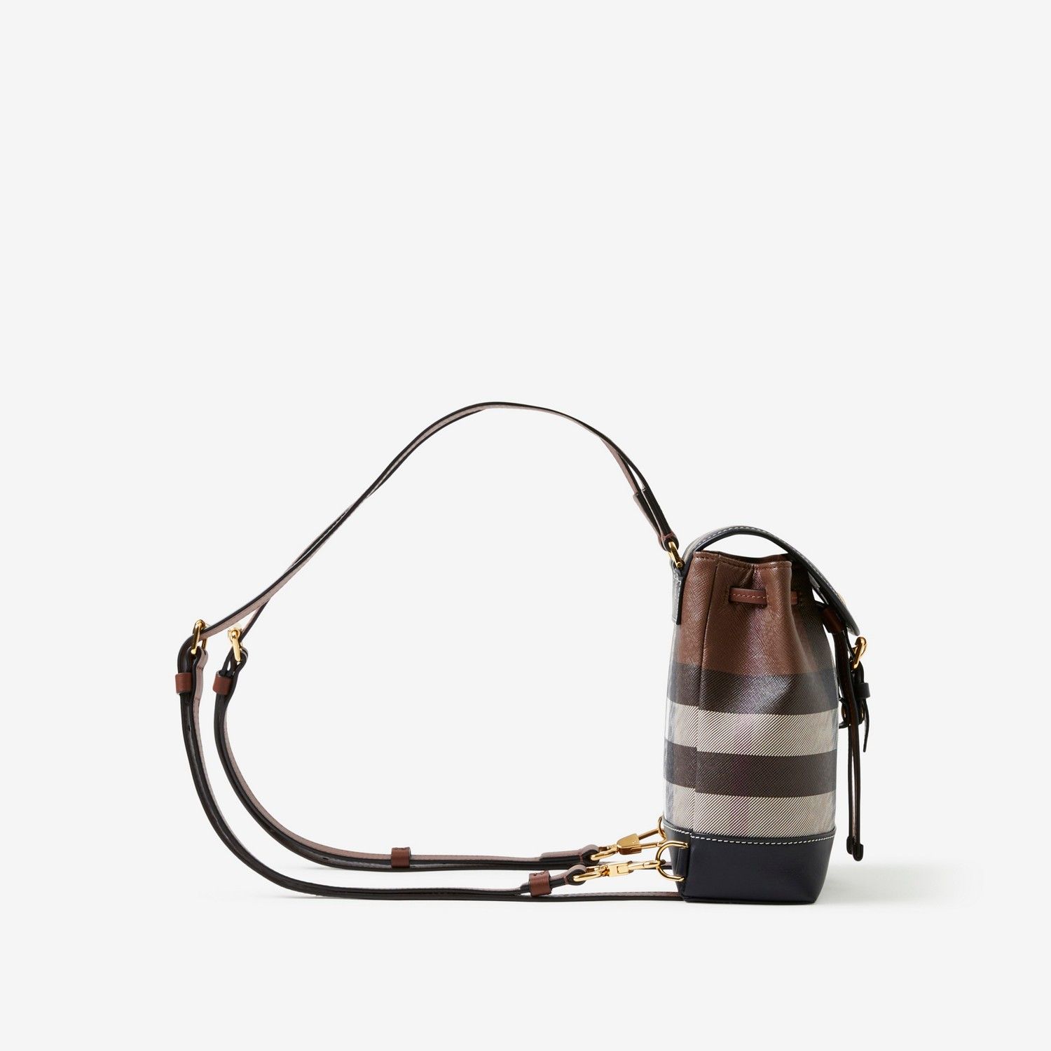 Burberry Mini Check Backpack Dark Birch Brown