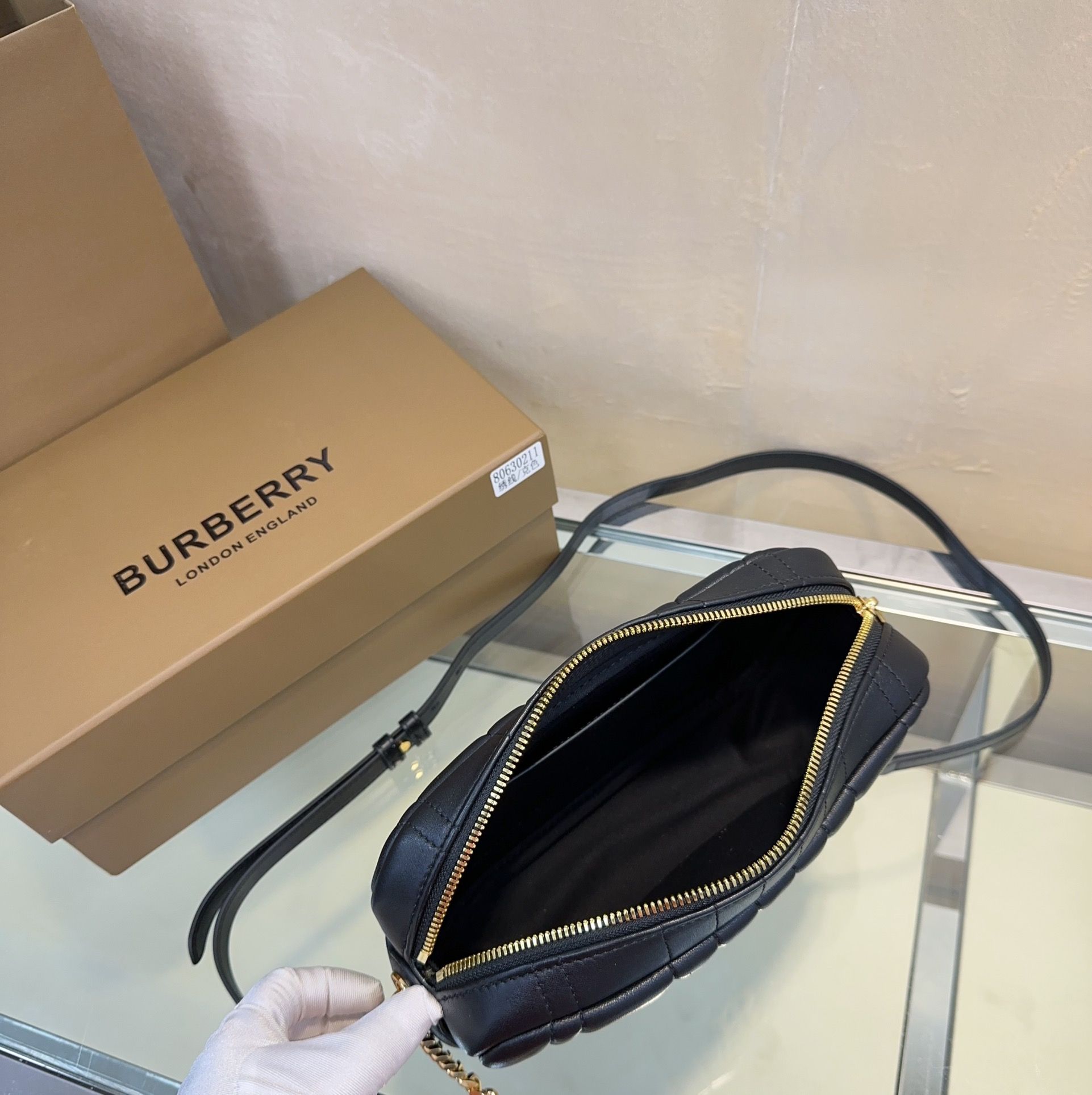 Burberry Small Lola Camera Bag Black