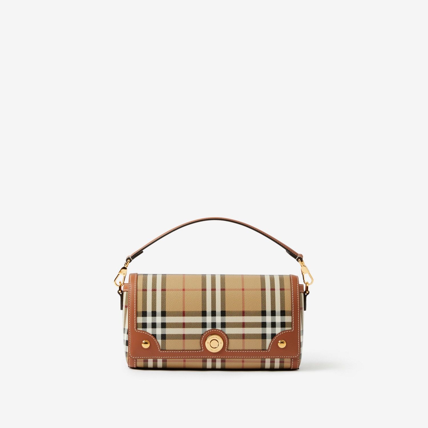 Burberry Top Handle Note Bag Briar Brown