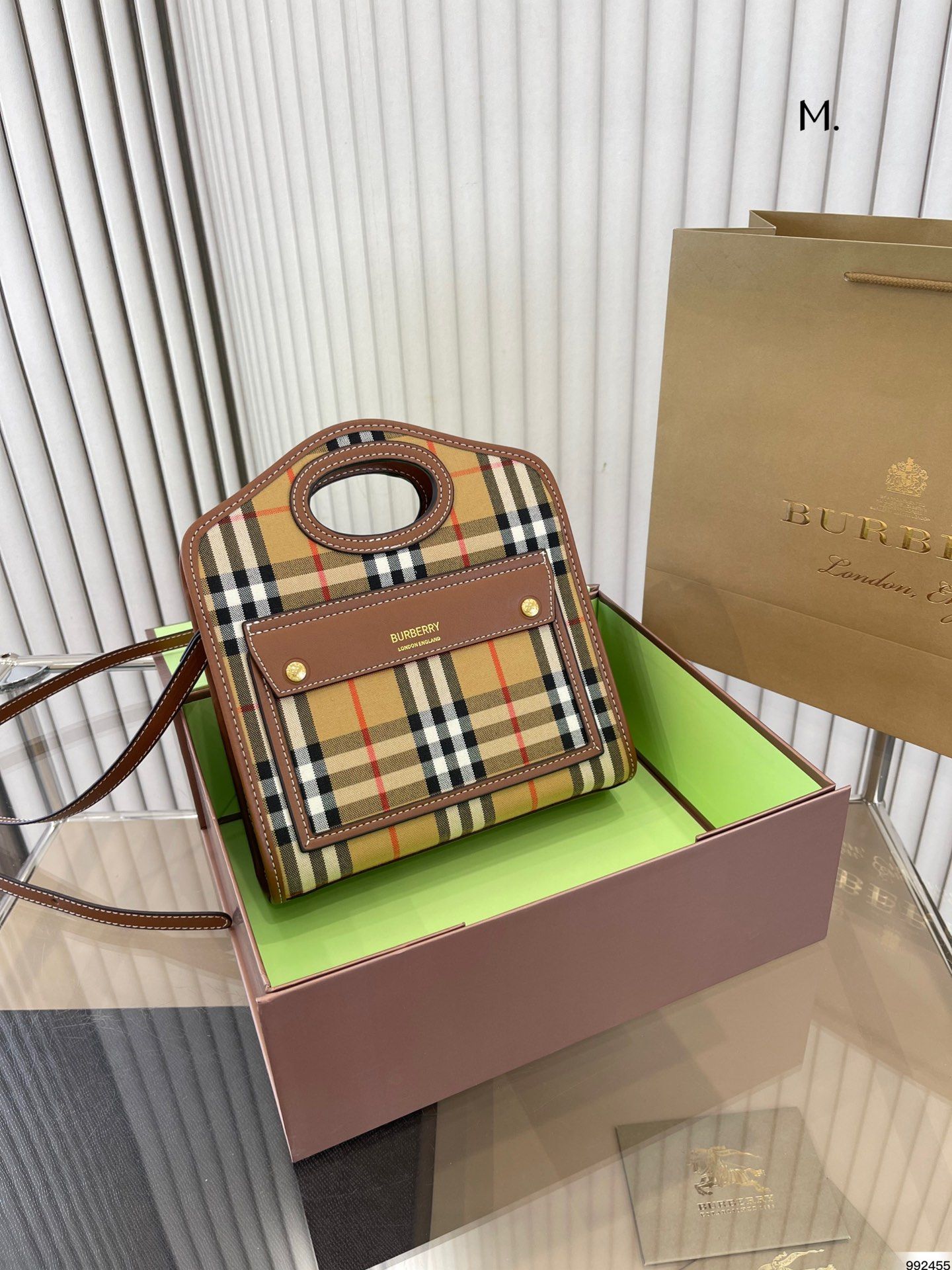 Burberry Mini Pocket Bag Briar Brown