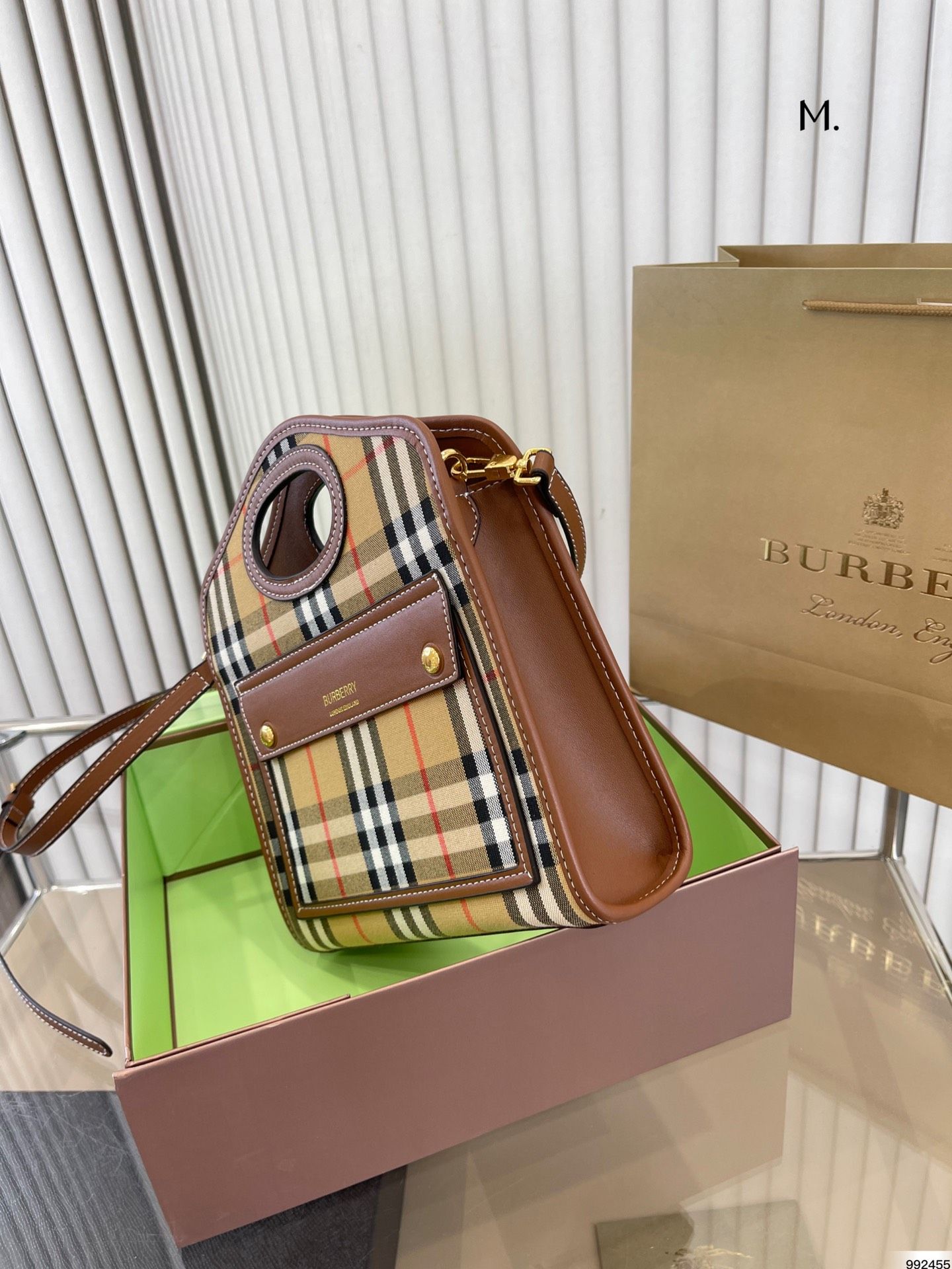 Burberry Mini Pocket Bag Briar Brown