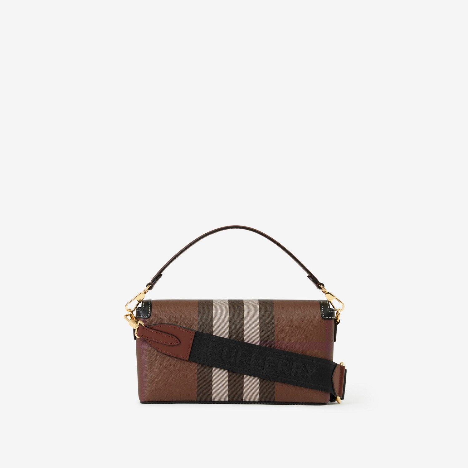 Burberry Top Handle Note Bag Dark Birch Brown