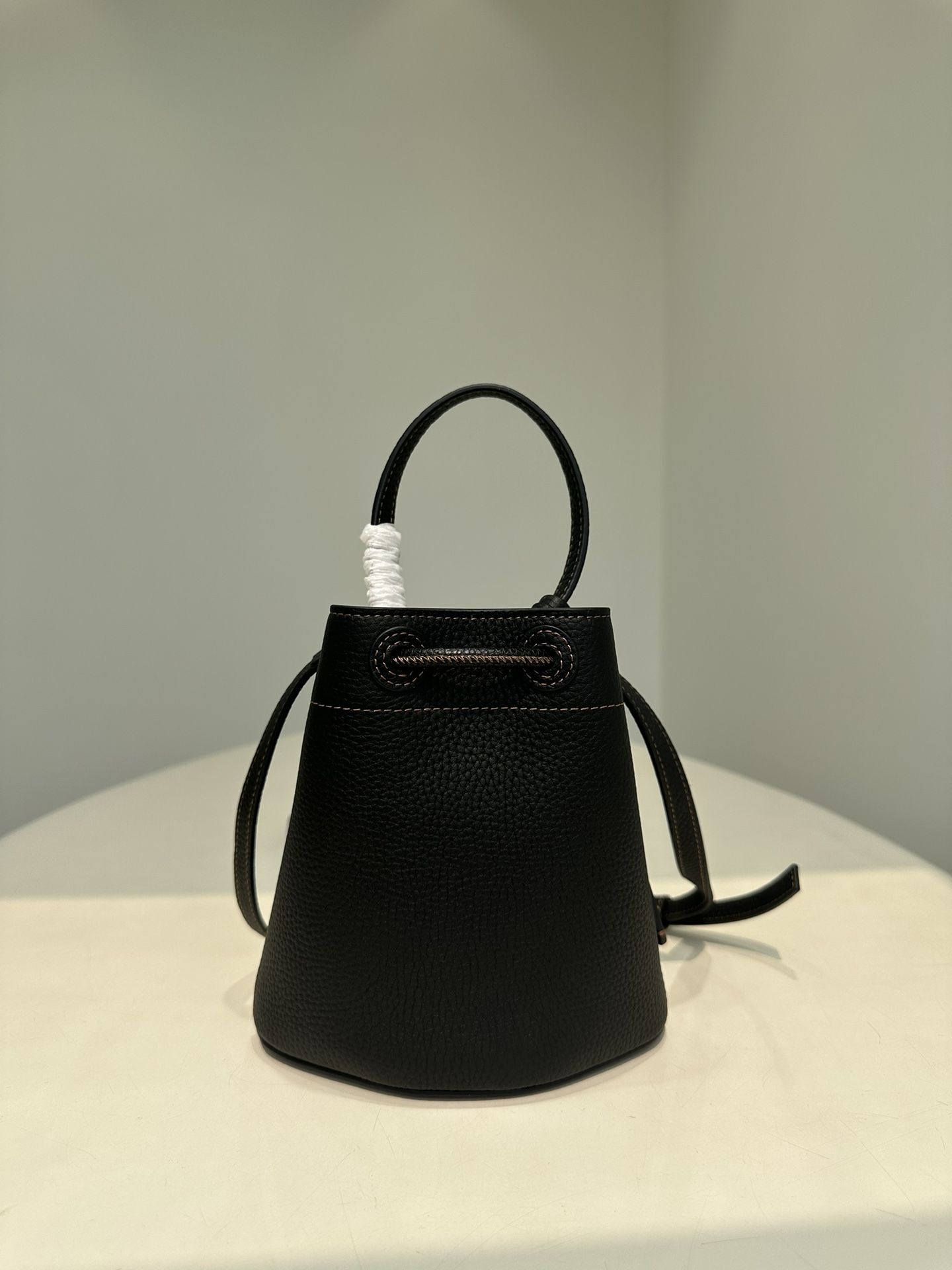 Burberry Mini TB Bucket Bag Black