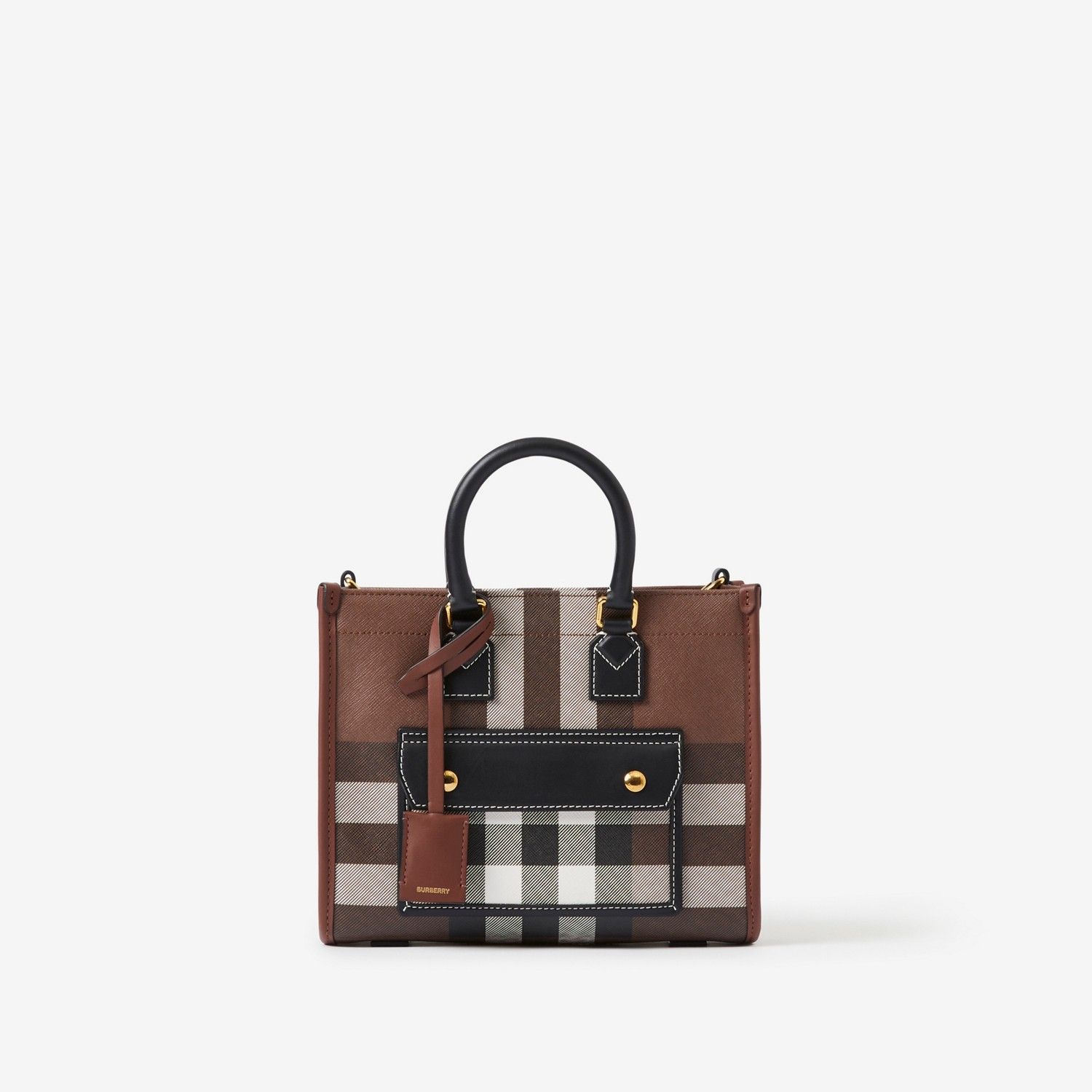 Burberry Mini Freya Tote Dark Birch Brown