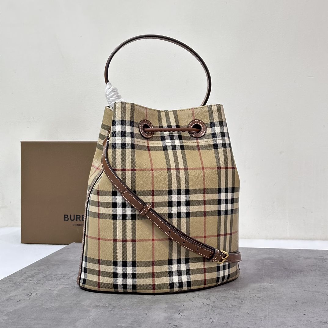 Burberry Small TB Bucket Bag Archive Beige