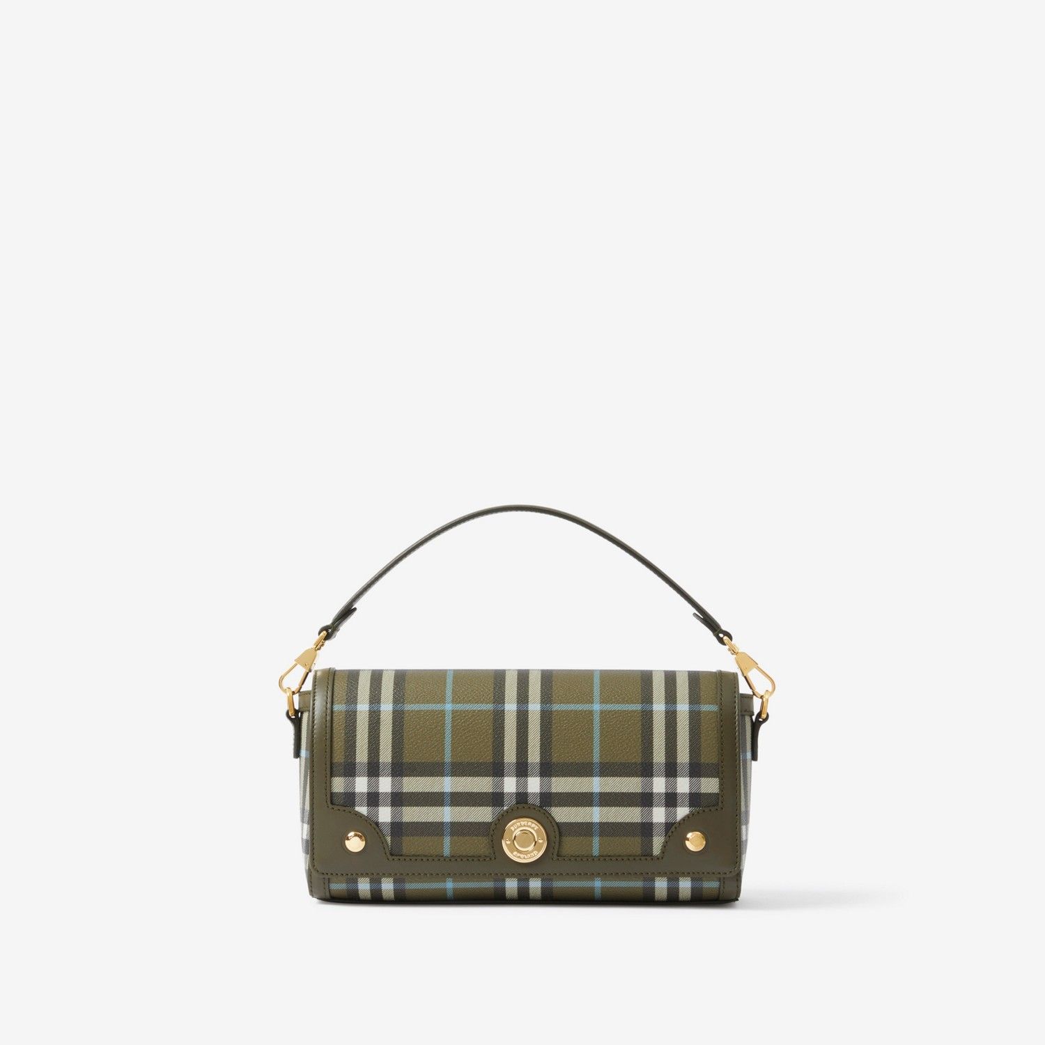 Burberry Top Handle Note Bag Olive Green