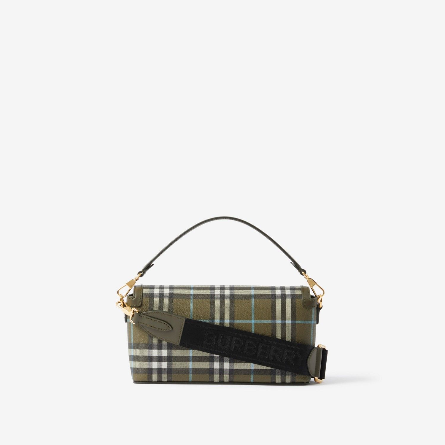 Burberry Top Handle Note Bag Olive Green