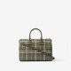 Burberry Medium Check Bowling Bag Olive Green