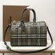 Burberry Medium Check Bowling Bag Olive Green