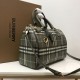 Burberry Medium Check Bowling Bag Olive Green