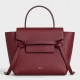 Celine Belt Nano Bag In Bordeaux Grained Calfskin