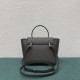 Celine Belt Nano Bag In Grey Grained Calfskin