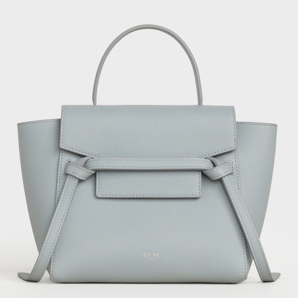 Celine Belt Nano Bag In Mineral Grained Calfskin