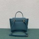 Celine Belt Nano Bag In Prussian Blue Grained Calfskin