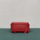 Celine Belt Nano Bag In Red Grained Calfskin