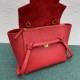 Celine Belt Nano Bag In Red Grained Calfskin