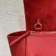 Celine Belt Nano Bag In Red Grained Calfskin