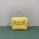 Celine Belt Nano Bag In Yellow Grained Calfskin