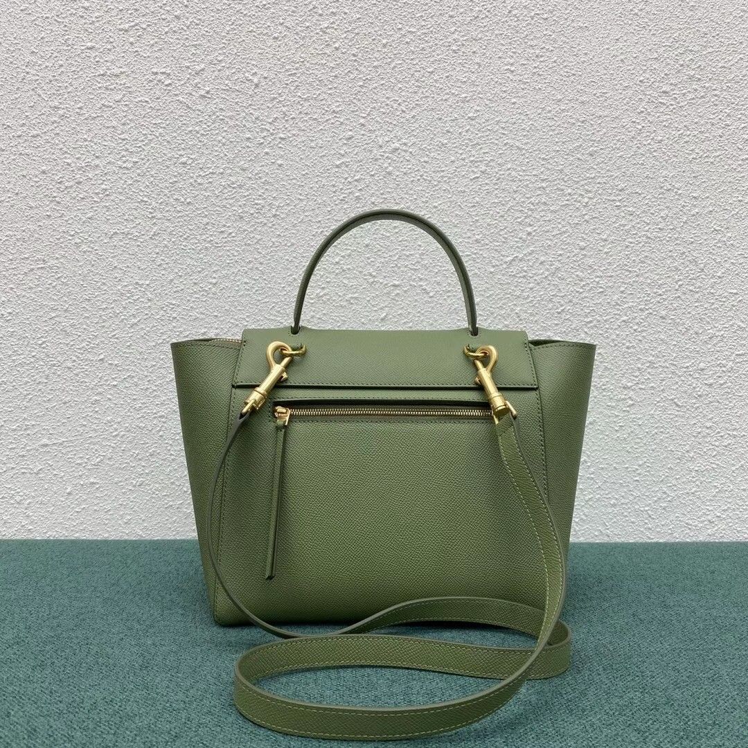 Celine Micro Belt Bag In Light Khaki Grained Calfskin