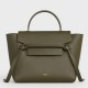 Celine Micro Belt Bag In Dark Olive Grained Calfskin