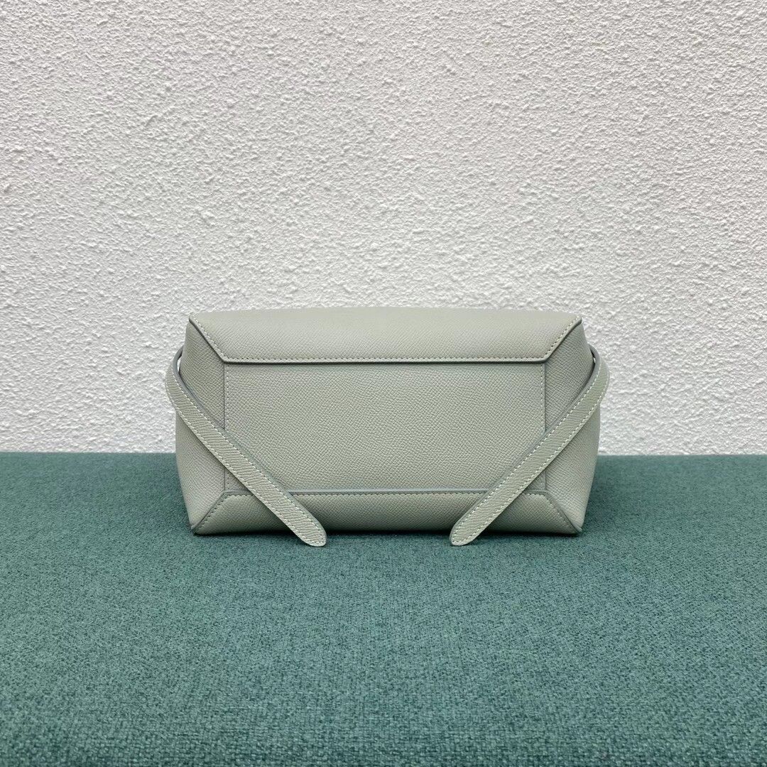 Celine Micro Belt Bag In Vert D'eau Grained Calfskin